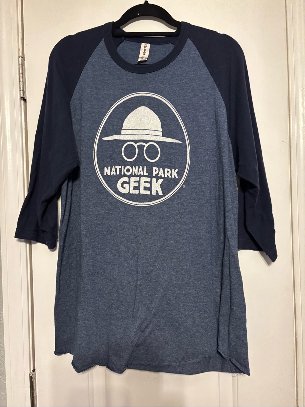Tultex Two-Tone Blue Raglan T-Shirt
